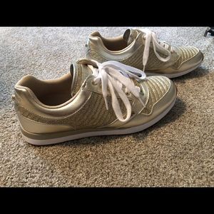 Guess Gold Sparkle Sneakers